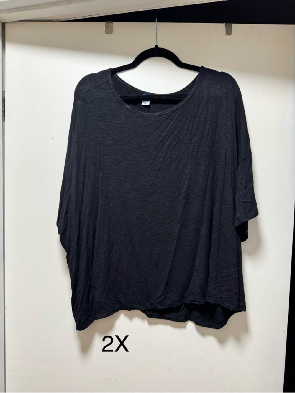 Women’s Old Navy Black Relaxed Short-Sleeve Top